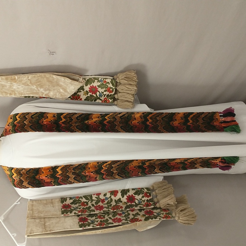 Three Ecclesiastical Vestment Stole Liturgical Scarf Pastor Sash Vintage Tippet